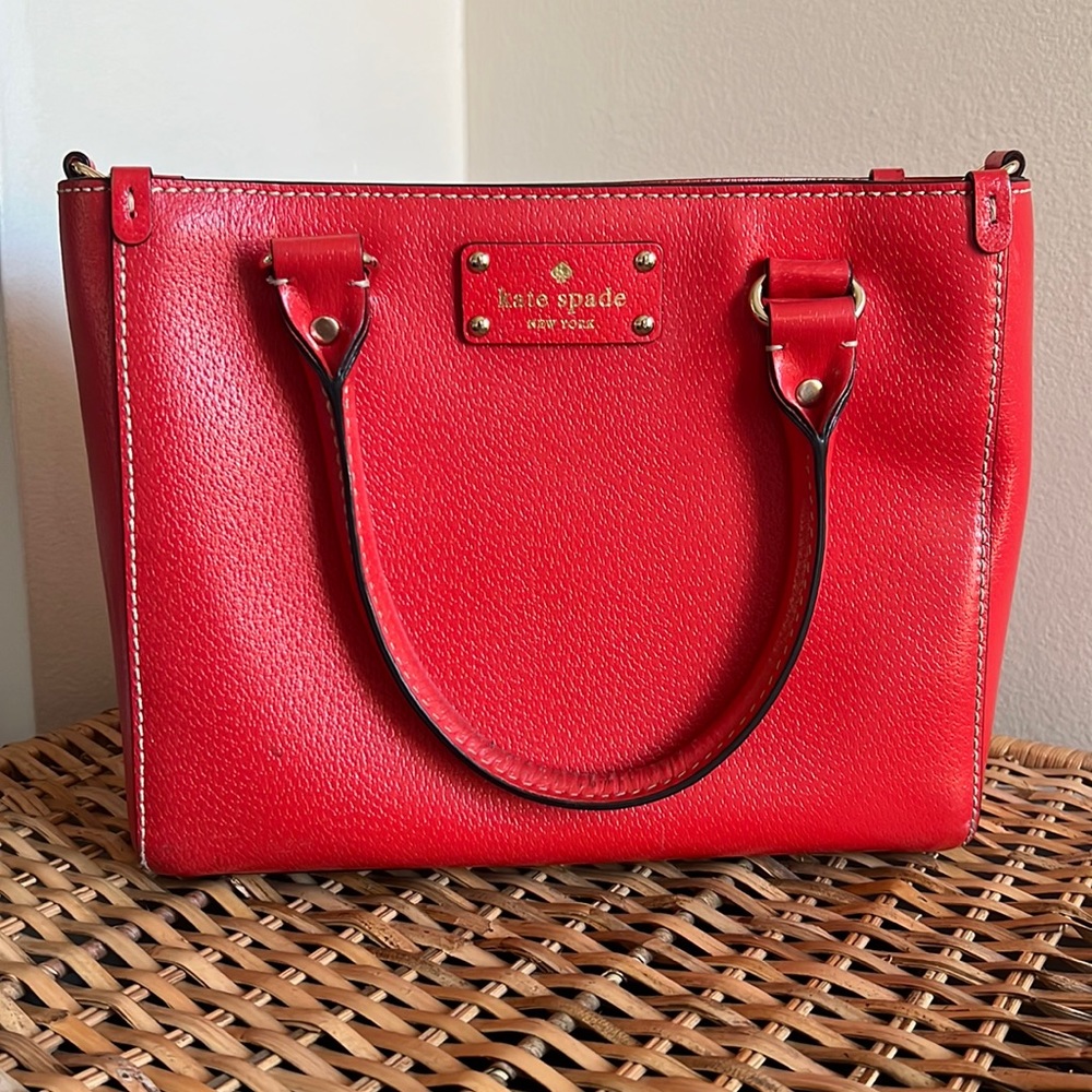 Kate Spade Cherry Red Medium Satchel Purse